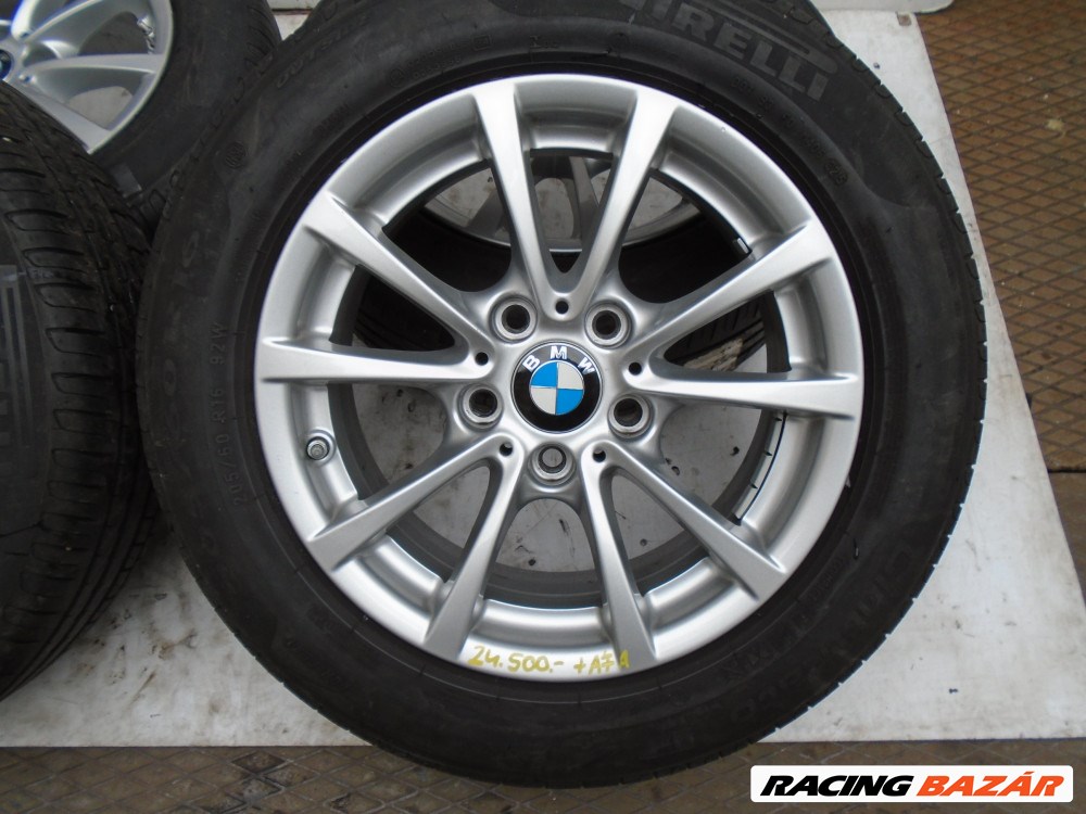 [GYÁRI HASZNÁLT] BMW alufelni gumival - 3-as / F30+LCI, F31+LCI, 4-es/ F36 Grancoupé +LCI 7JX16 ET:31 V-Speiche 390  Pirelli Cinturato P7 /205/60R16 92W, Dot: 3215, / , RSC 2. kép